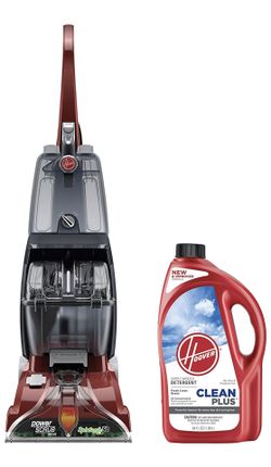 Hoover Power Scrub Deluxe Carpet Washer with CLEANPLUS 2X 64oz Carpet Cleaner and Deodorizer