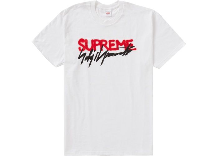 Supreme white yohji yamamoto logo tee