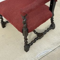 French Walnut Tall Back Armchair