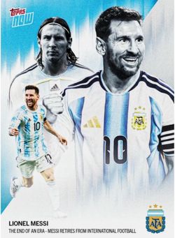 Topps Now Lionel Messi Retirement Trading Card