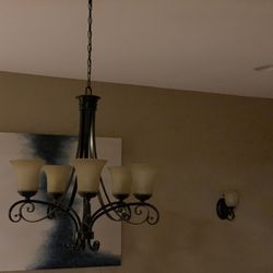 Dining Room light fixtures and 2 matching sconces
