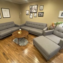 Mid century modern Sofa Couch Set 4 Piece 