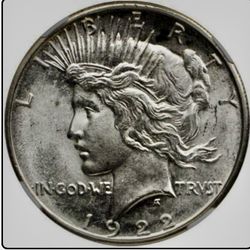 1922-S NGC MS66 Silver $1 Peace Dollar