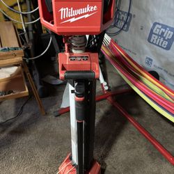 M18 18-Volt Lithium-Ion Cordless 6,000 Lumens Rocket Dual Power Tower Light w/ Charger, Flood Light, & 5.0 Ah Battery