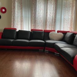 Sectional Italian Leather Couch