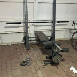Weight bench and bar for sale