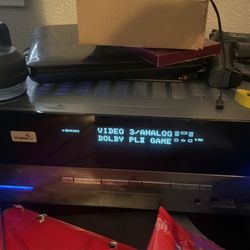 Harmon Kardon Receiver And Lots Of Different Speakers Including 4 Foot JBL Floor Speakers