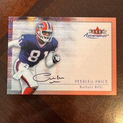 2000 Fleer Tradition Autographics Peerless Price Auto Buffalo Bills On Card Auto