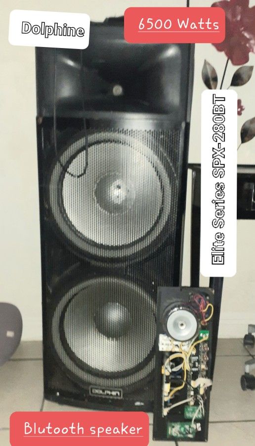 SPX 6500 WATTS (2 12'S) DOLHINEBLUETOOTH SPEAKER 🔊