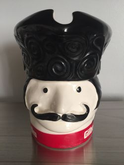 Collectible Ceramic Gilbey's Vodka Pitcher- Toby the Russian Soldier Mug Barware/Advertisement