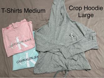Calvin Kline T-Shirts & Cropped Hoodie