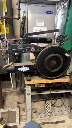Lumberto number 9 leather sewing machine.