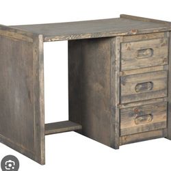 Sturdy Wood Office Computer Desk Gray