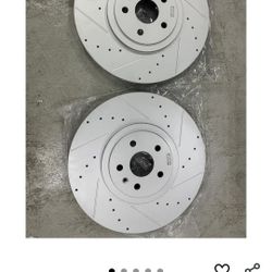 ZZP 2016+ Cadillac CTS-V/Camaro ZL1 Front 390mm Cross Drilled Slotted Brake Rotors