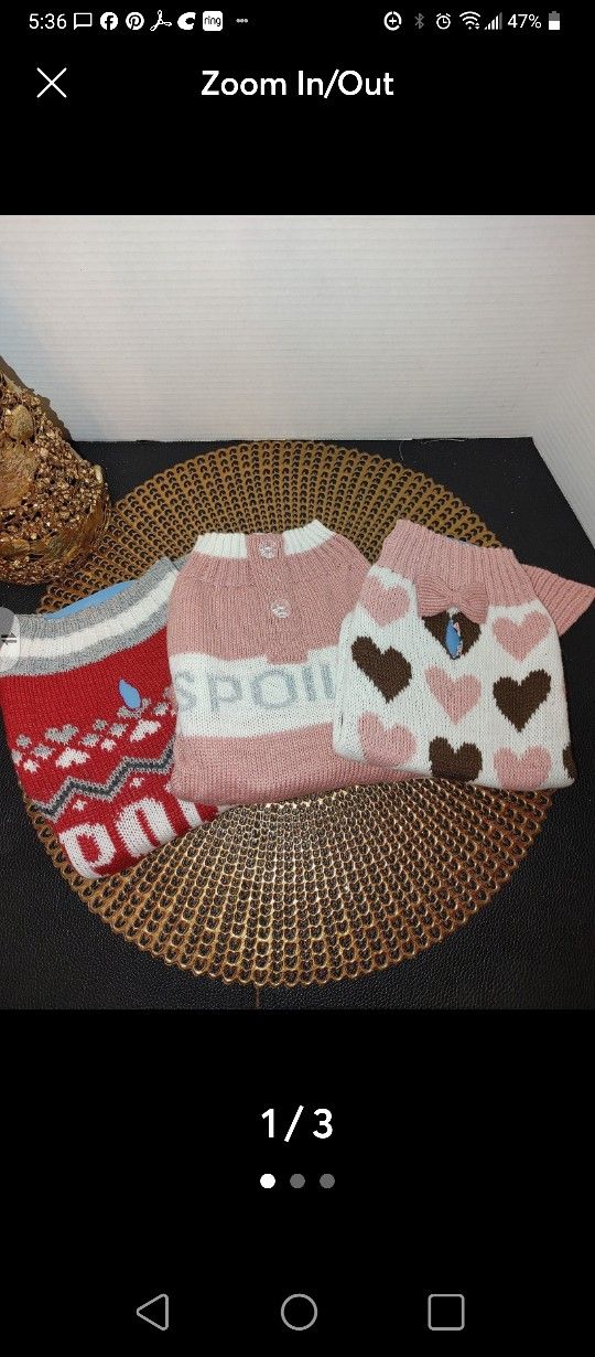 Dog Sweaters x3 Size M