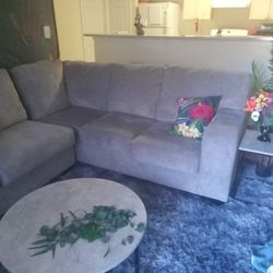 Barely Used Sectional With End Tables Homes