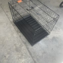 2 Modern Black Dogs Cages 