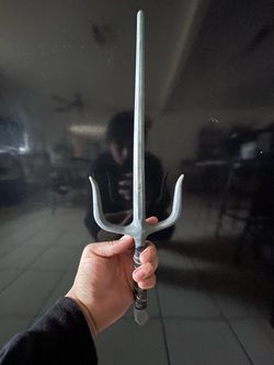 Metal Trident Replica with Wrapped Handle