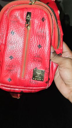 MCM Visetos Mini Backpack Red