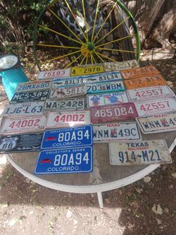 25 collectible license plates