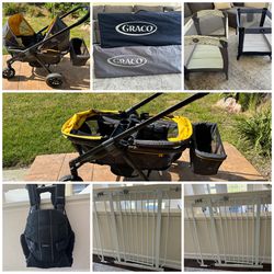Baby Bundle - Stroller Wagon, Play Pen, Baby Carrier And Baby Gate