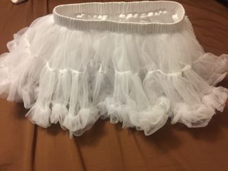White Puffy Mini Petticoat to wear under Halloween Costume