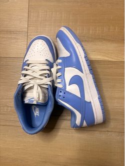Nike Dunk Low Lace-Up Sneakers Blue White Colorblock Leather