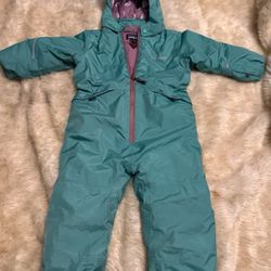 Patagonia Toddler Snow Pile One Piece Snowsuit Teal/Purple
