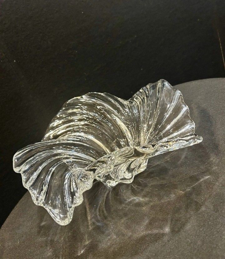 Mikasa Belle Epoque Spiral Swirl Crystal Bowl Center Piece Candy Dish