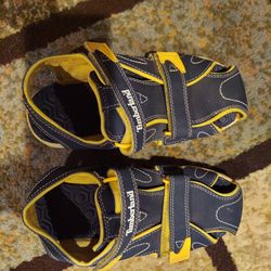 Timberland Blue And yellow Sandals Bpots Shoes Size 2 Boys