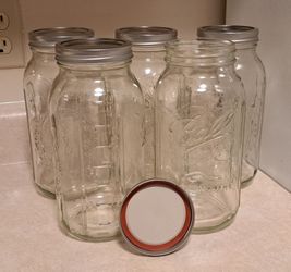 Set of 5 Ball Wide Mouth Half-Gallon Mason Jars