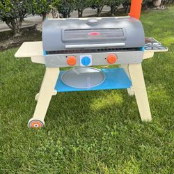 Kids Toy Bbq Grill Mede Of Wood