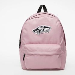 NEW VANS Realm Backpack Pink Women's Laptop Logo Bag Zip One Size VN0A3UI6BD5