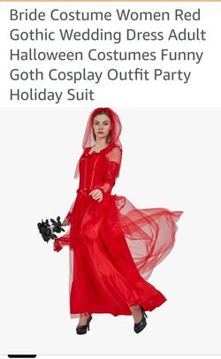 Adult Red Bride Costume