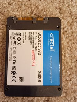 Solid State Drive (SSD) 240GB, Crucial , Intel, Mercury Electra, Kingston (6 pieces)

Crucial : CT240BX500SSD1  (3 Pieces), Intel SSDSC2BW240A4 (1 Pie