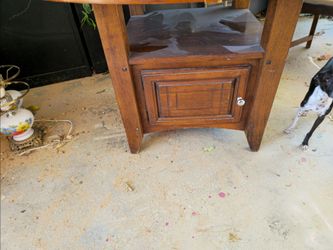 Wood table + 4 chairs
