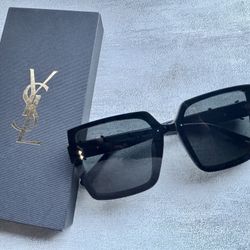 Saint Laurent YSL Square  Black Shade Full Tim Sunglasses 58-17-136 NO BOX