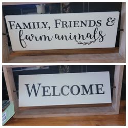 💖NEW 2 SIDED SWIVEL WOODEN SIGN. 14"x1.6"x7.1" 