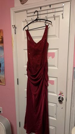 Burgundy dress