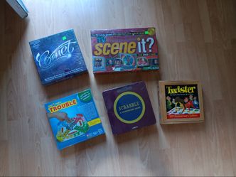20 New and used Board Games with all pieces and in excellent condition!