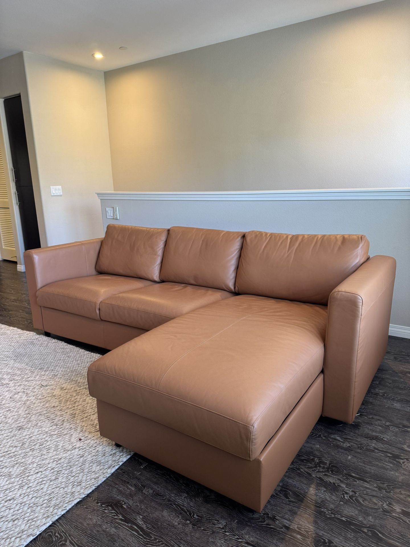 IKEA FINNALA Leather Couch - Perfect Condition (Barely Used)