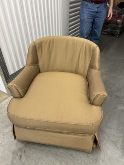 Bronze Barrel Chair New Upholstery