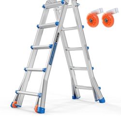 Brand new adjustable 17 foot aluminum ladder for $90