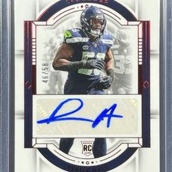 Super Nice Derik Hall Rookie Card Auto 46/58 In MINT CONDITION 