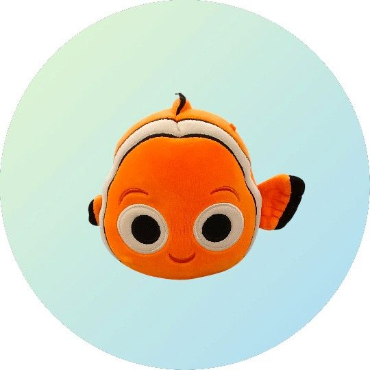 Squishmallows 5β Finding Nemo Disney Pixar Movie Plush Clown Fish Orange