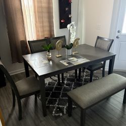 Ashley Furniture Dining Room Set Bench And 4 Chairs 