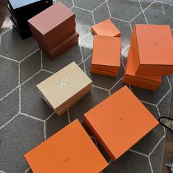 Luxury Designer Empty Boxes Bundle – Hermès, Chanel, Louboutin, Loro Piana – 13 Total