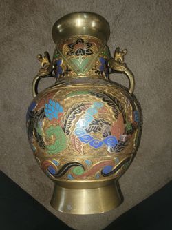 Decorative brass vase