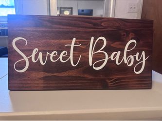 Wood Baby Sign