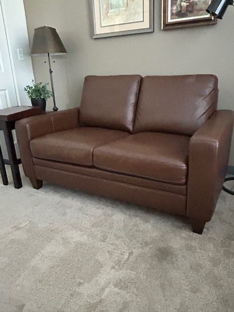 Leather Loveseat